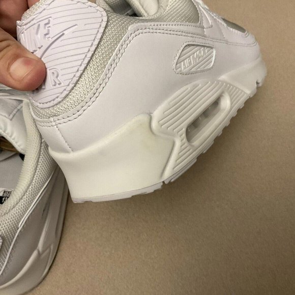 New! Display! Mens Nike Air Max 90 “Triple White” Running Shoes. Size 13. Nice!! - Picture 7 of 8